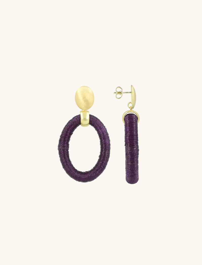 lott. gioielli Deep Purple Oorbellen Faye Ovaal S