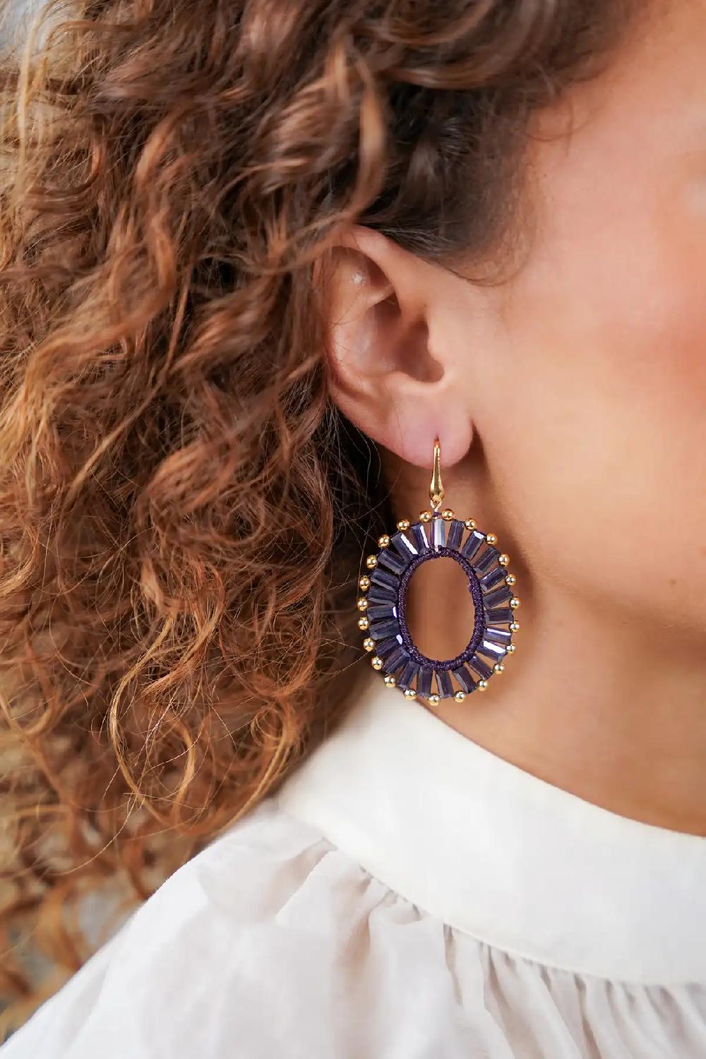 Lott. Gioielli Deep Purple Oorbellen Naomi Ovaal S