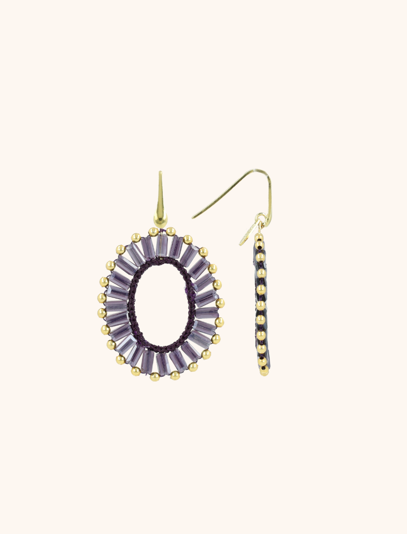 lott. gioielli Deep Purple Oorbellen Naomi Ovaal S