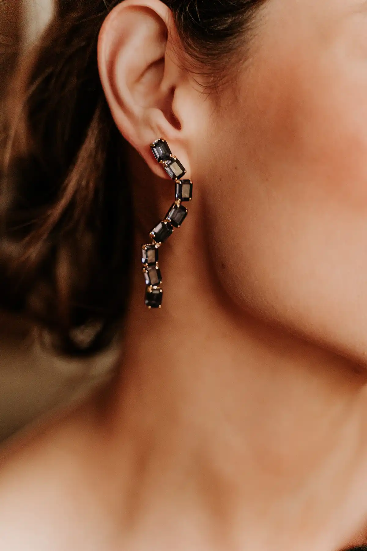 Lott. Gioielli Diep Paarse Oorbellen Slang