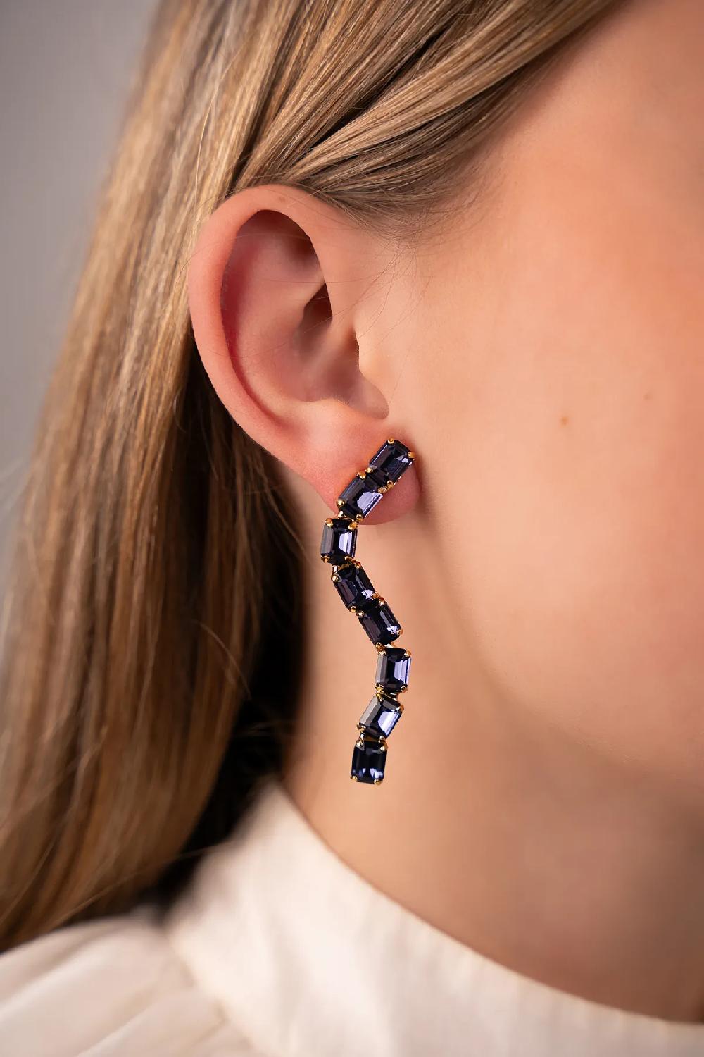 Lott. Gioielli Dieppaarse Combinatie Snake Met Stud