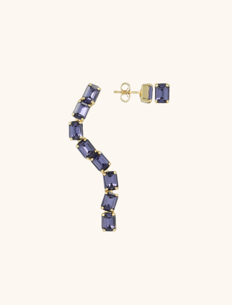 lott. gioielli Dieppaarse Combinatie Snake met Stud