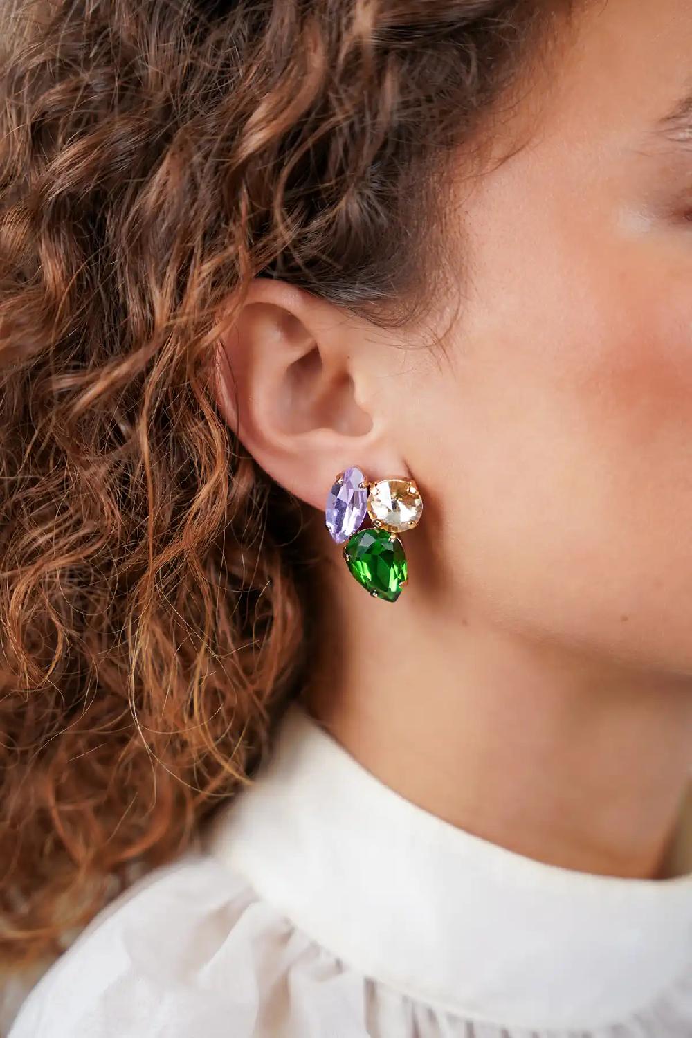 Lott. Gioielli Disco Purple Oorbellen Lize 3 Shapes