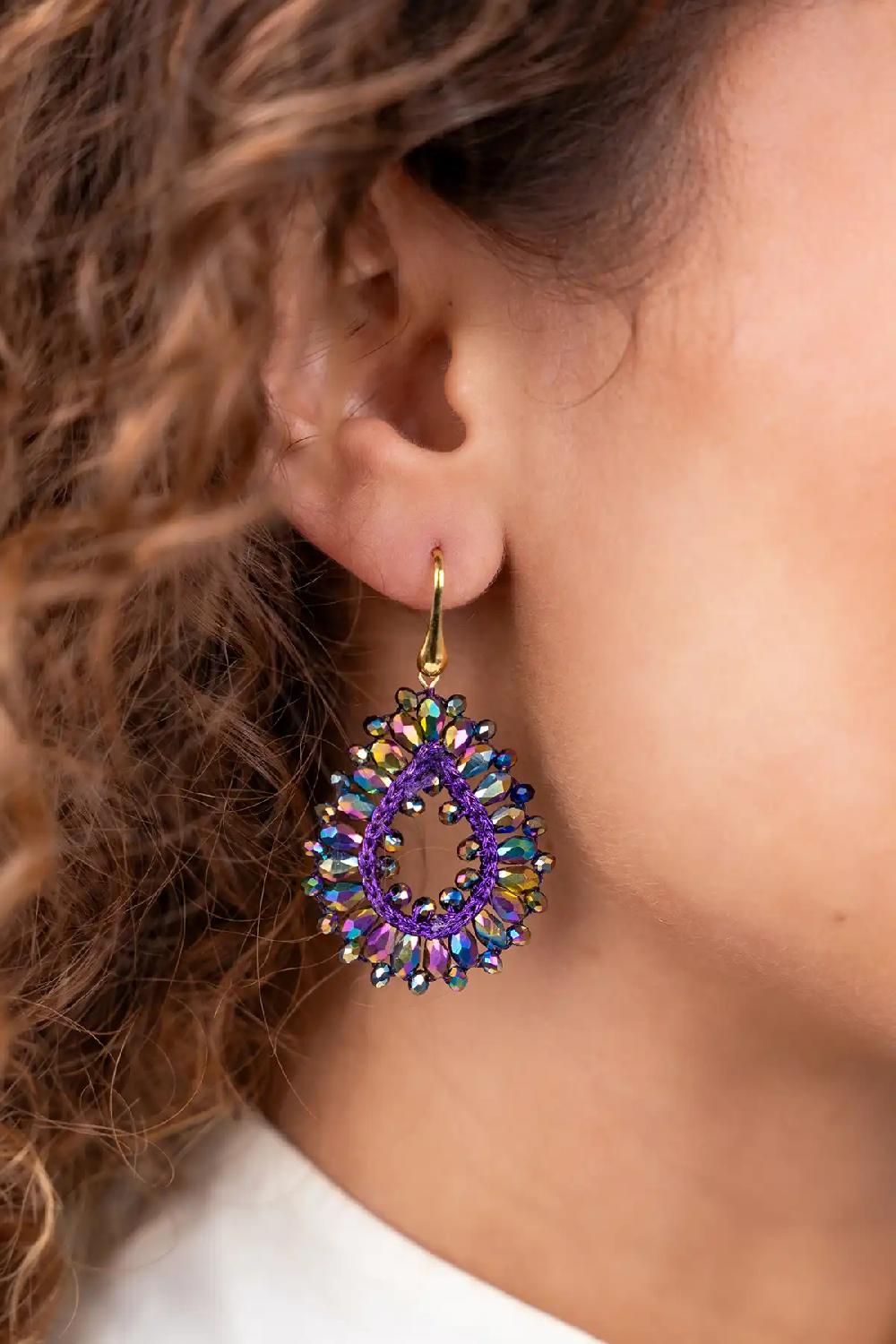 Lott. Gioielli Disco Purple Oorbellen Robin