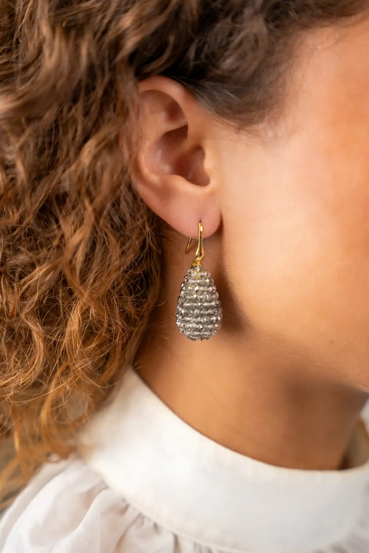 Lott. Gioielli Frosty Grijze Oorbellen Amy Cone S