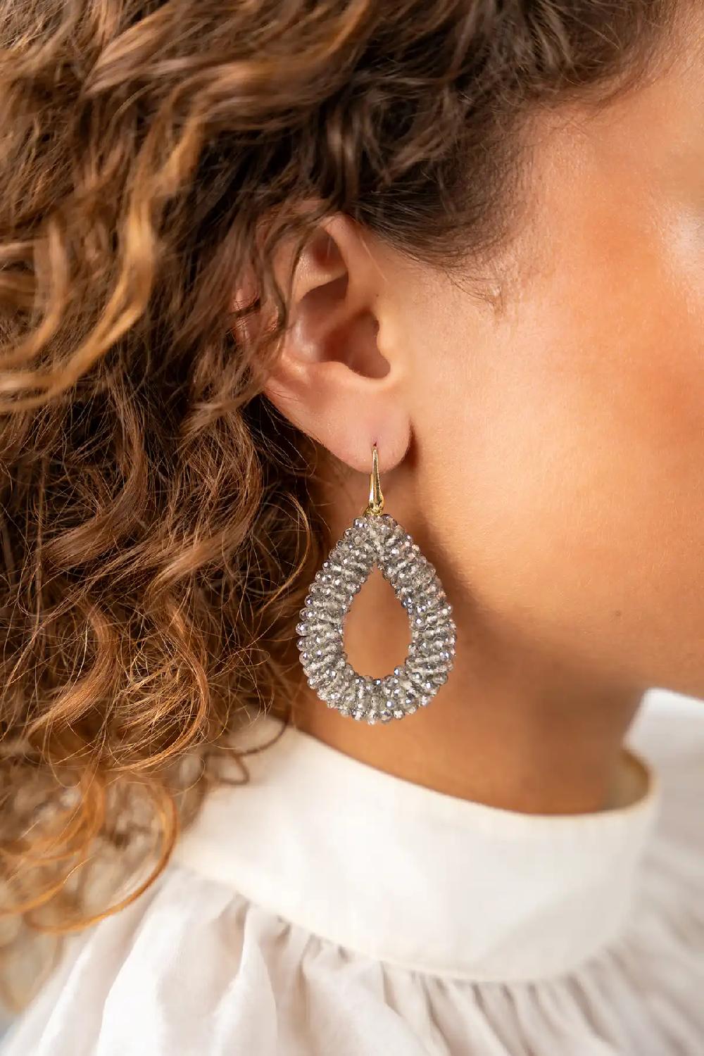 Lott. Gioielli Frosty Grijze Oorbellen Berry Drop L