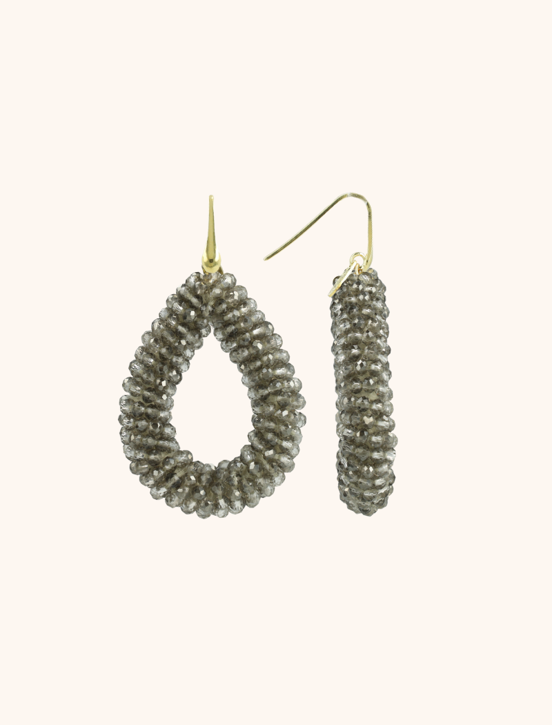 Lott. Gioielli Frosty Grijze Oorbellen Berry Drop L