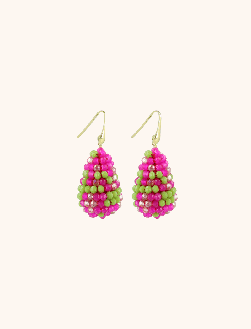 lott. gioielli Fuchsia Lime Oorbellen Amy Cone S