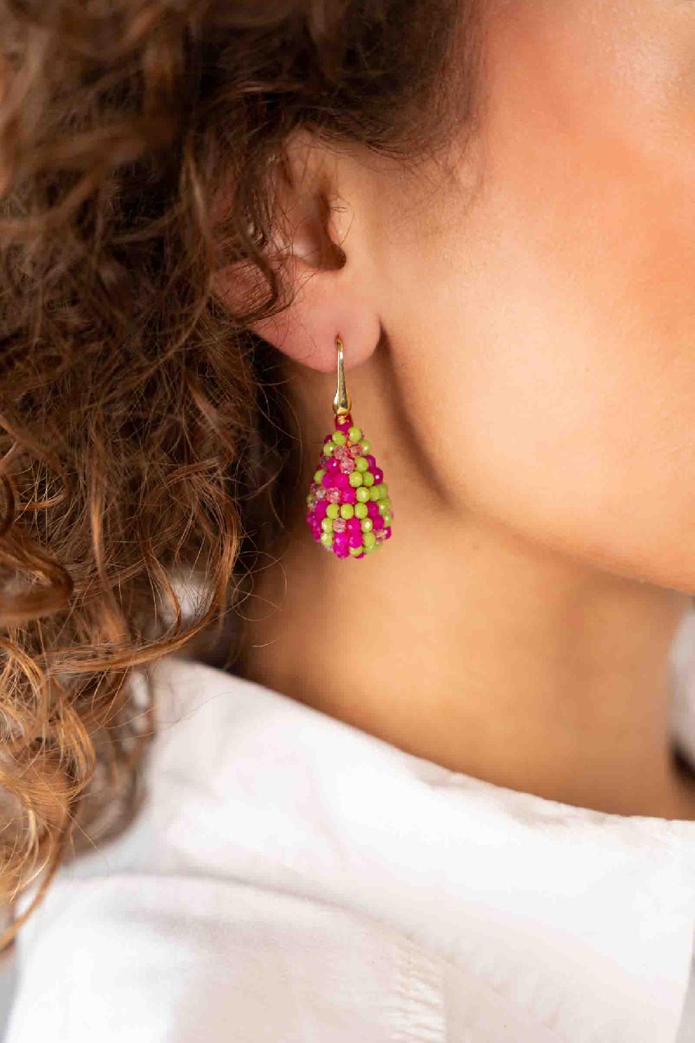 Lott. Gioielli Fuchsia Lime Oorbellen Amy Cone XS