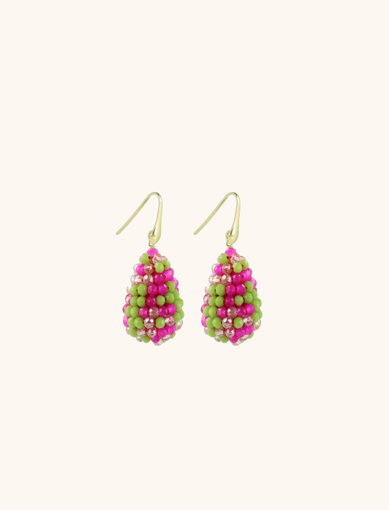 lott. gioielli Fuchsia Lime Oorbellen Amy Cone XS