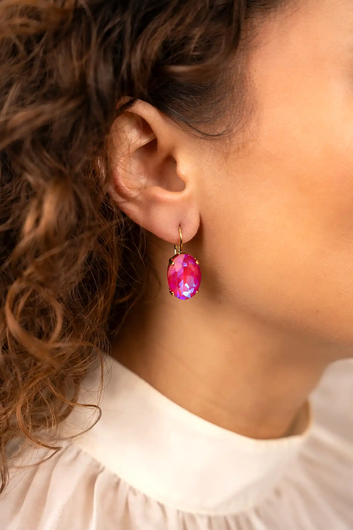 Lott. Gioielli Fuchsia Oorbellen Anneloes Ovaal M