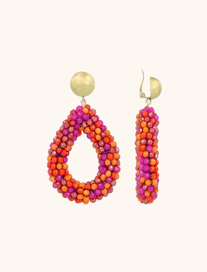 lott. gioielli Fuchsia Oorbellen Berry Drop L Clip