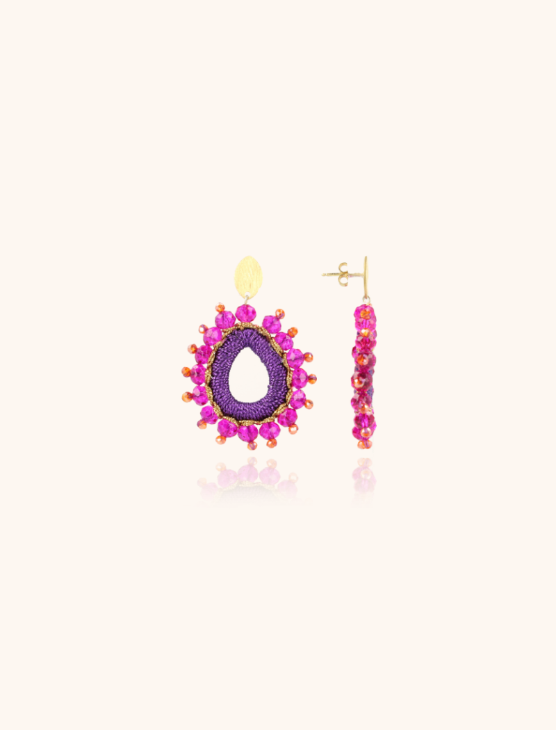 Lott. Gioielli Fuchsia Oorbellen Flo Urchin Drop S