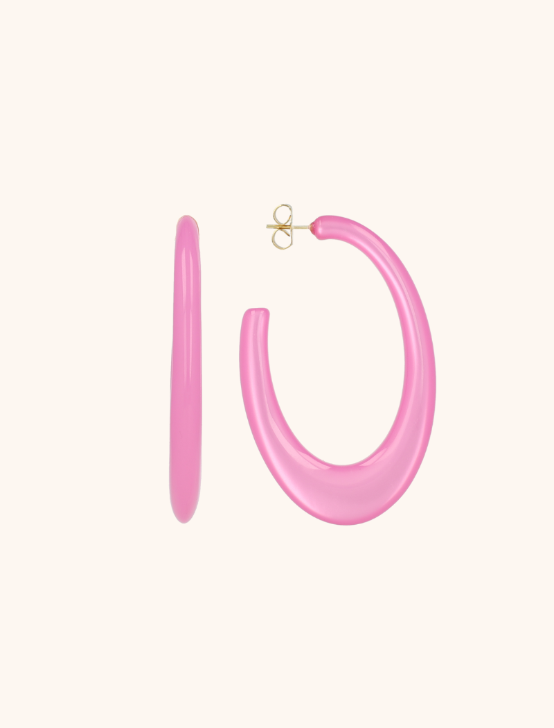 lott. gioielli Fuchsia Oorbellen Gwen Oval Creole L