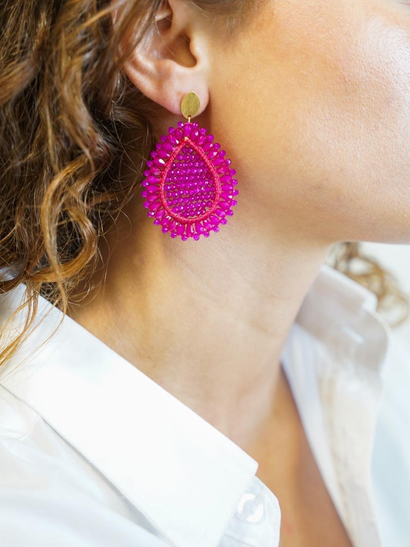 Lott. Gioielli Fuchsia Oorbellen Lotta Drop M