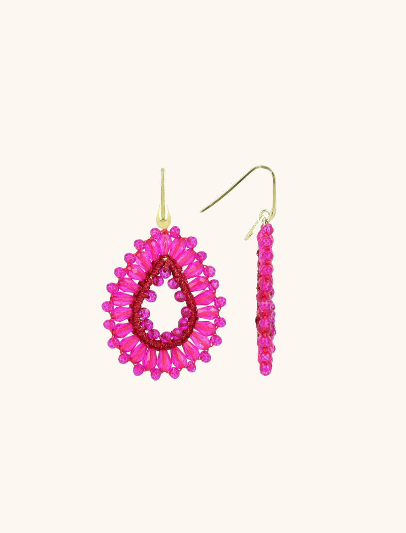 lott. gioielli Fuchsia Oorbellen Silk Drop S