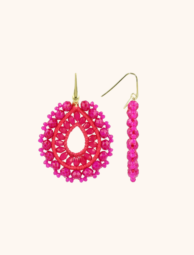 lott. gioielli Fuchsia Oorbellen Vos Druppel S