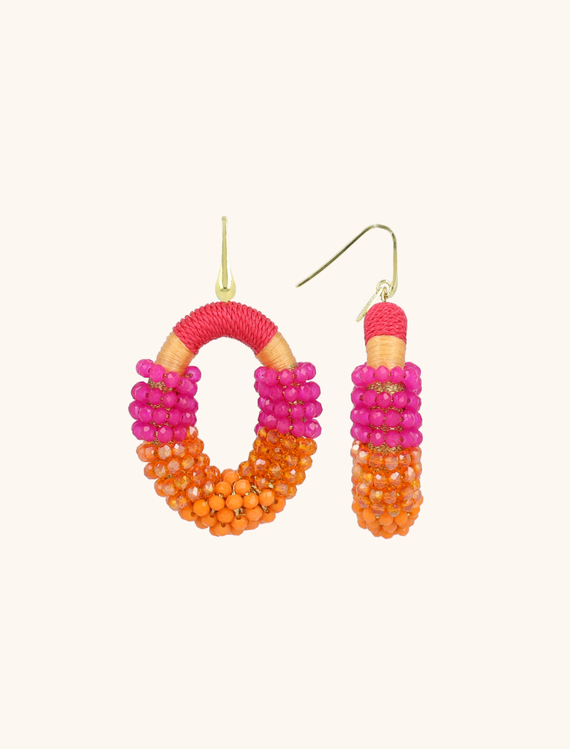 lott. gioielli Fuchsia Oorbellen Yara Combi Oval M