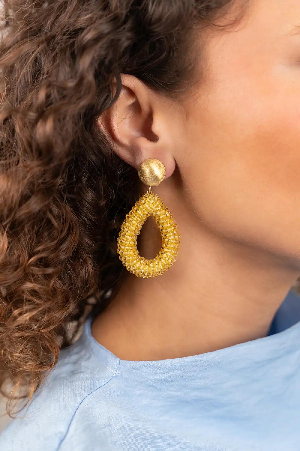 Lott. Gioielli Gele Oorbellen Berry Drop L Clip