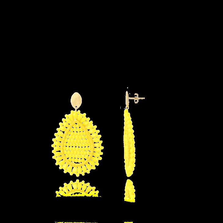 lott. gioielli Gele oorbellen Lotta Drop Double M