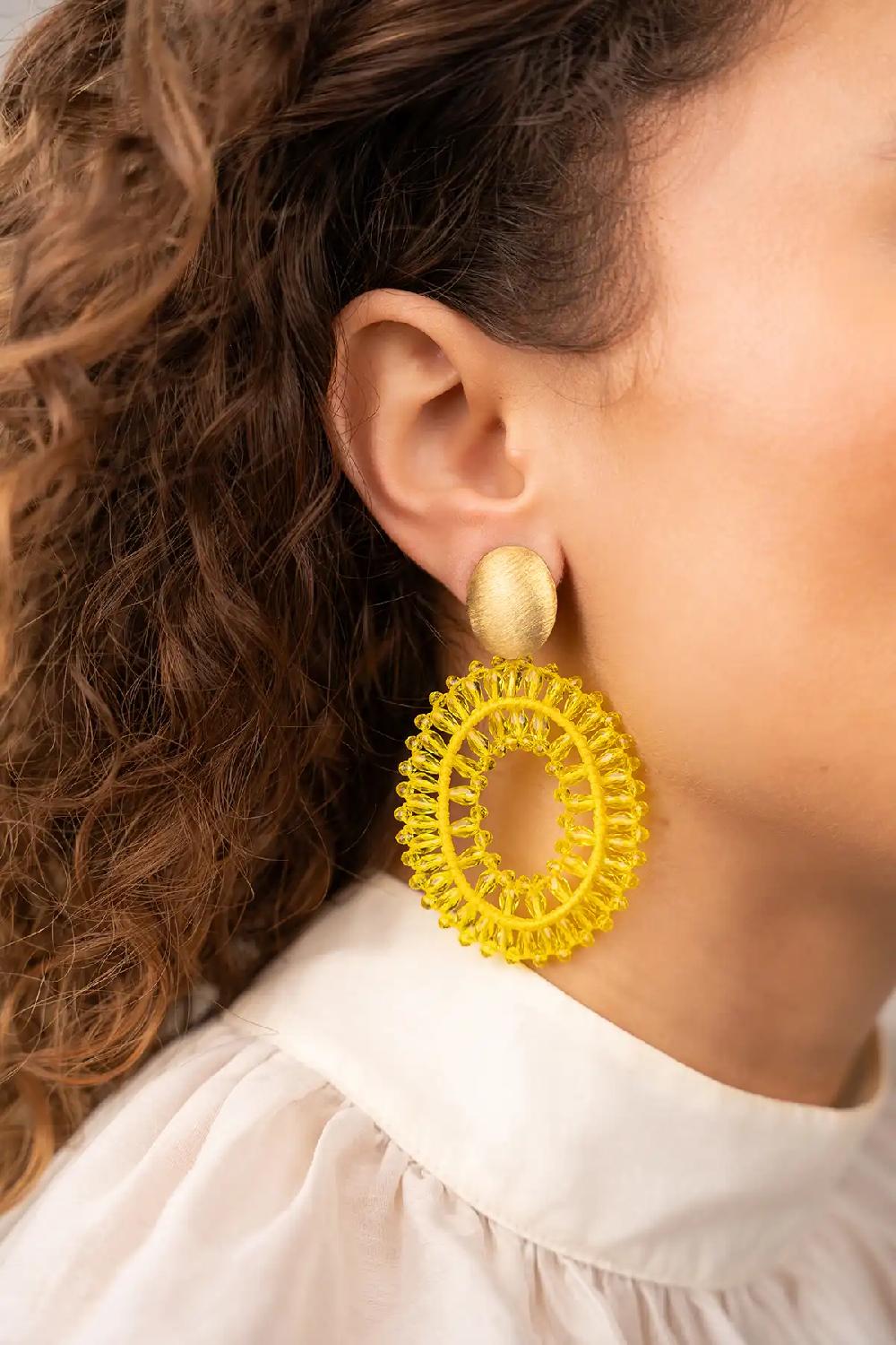 Lott. Gioielli Gele Oorbellen Noa Ovaal L