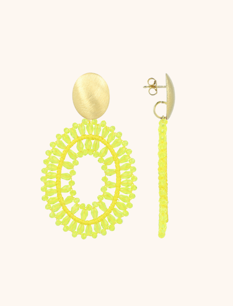 lott. gioielli Gele Oorbellen Noa ovaal L