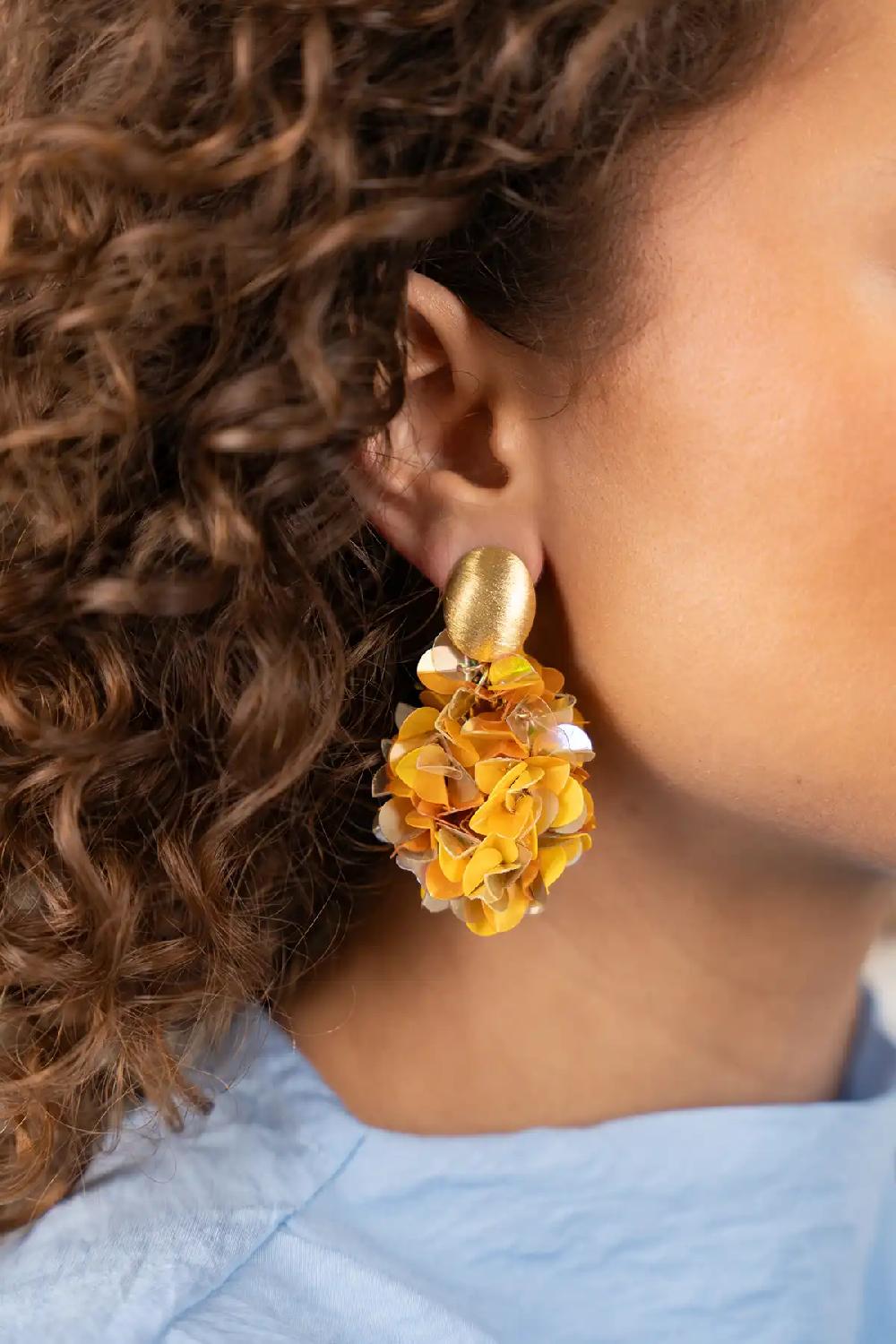 Lott. Gioielli Gele Oorbellen Sas Sequin Oval M