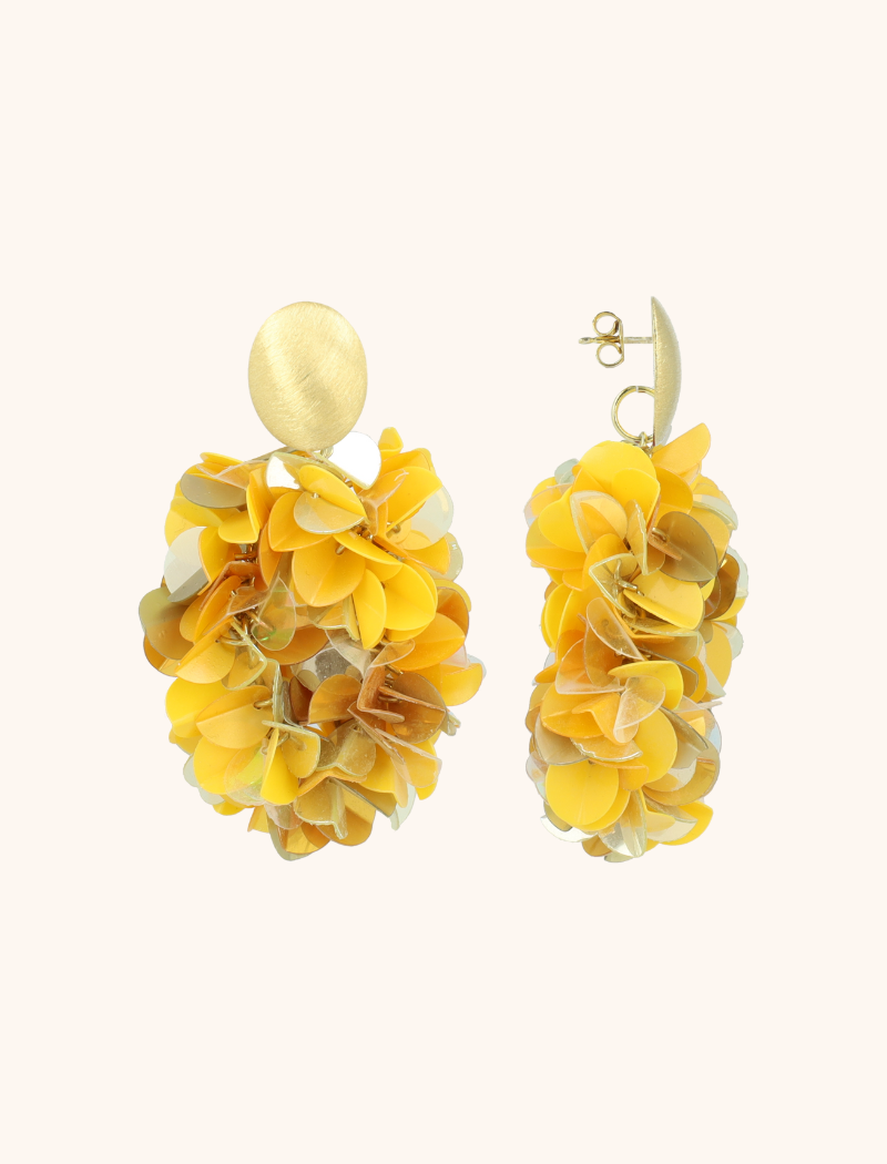 lott. gioielli Gele Oorbellen Sas Sequin Oval M