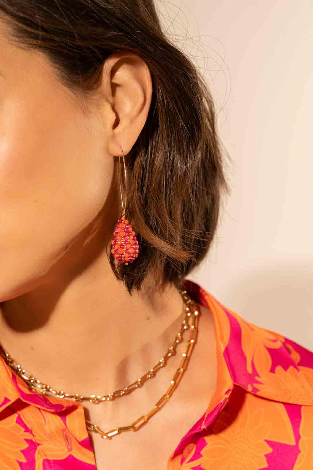 Lott. Gioielli Gemixt Oranje Oorbellen Amy Cone S