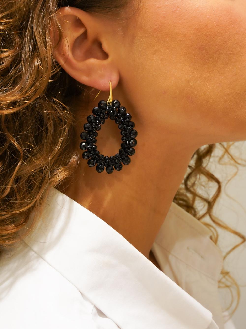 Lott. Gioielli Glassberry Peyote Drop Zwart