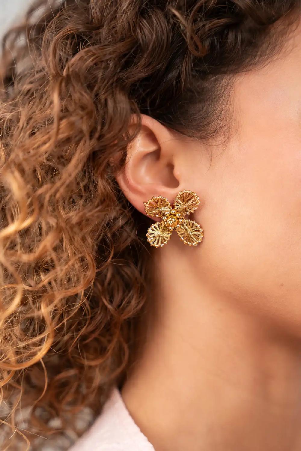 Lott. Gioielli Gold Oorbellen Aster Flower S