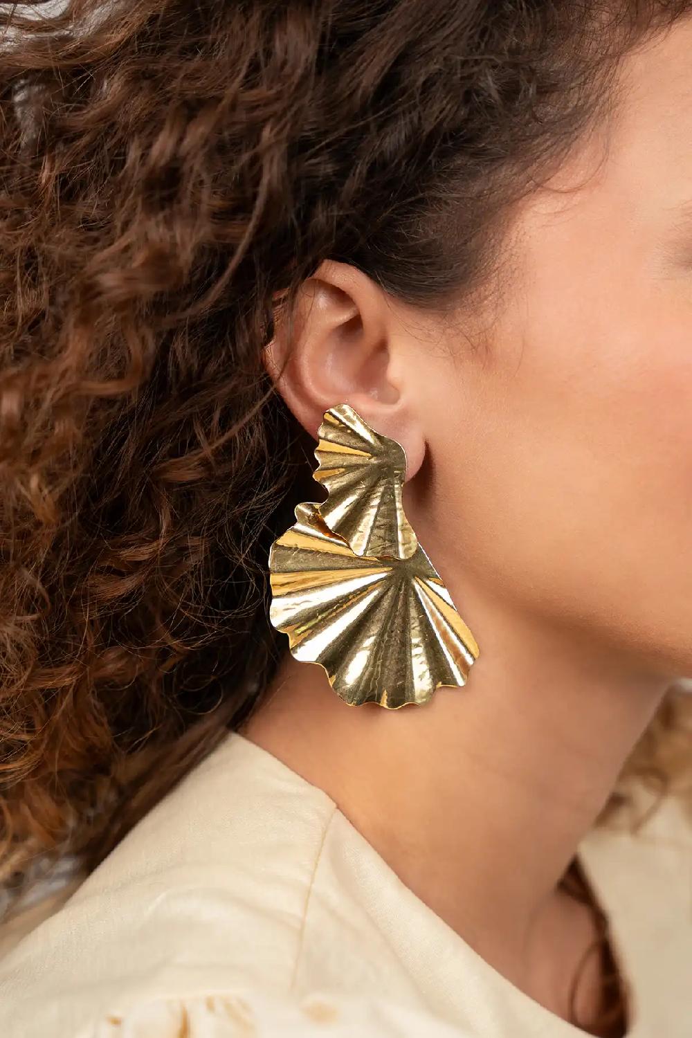 Lott. Gioielli Gold Oorbellen Liva Double Leaf