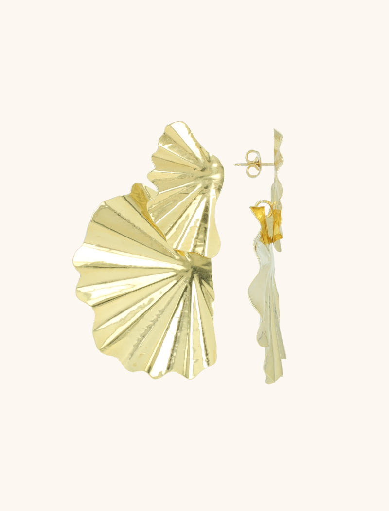 lott. gioielli Gold Oorbellen Liva Double Leaf