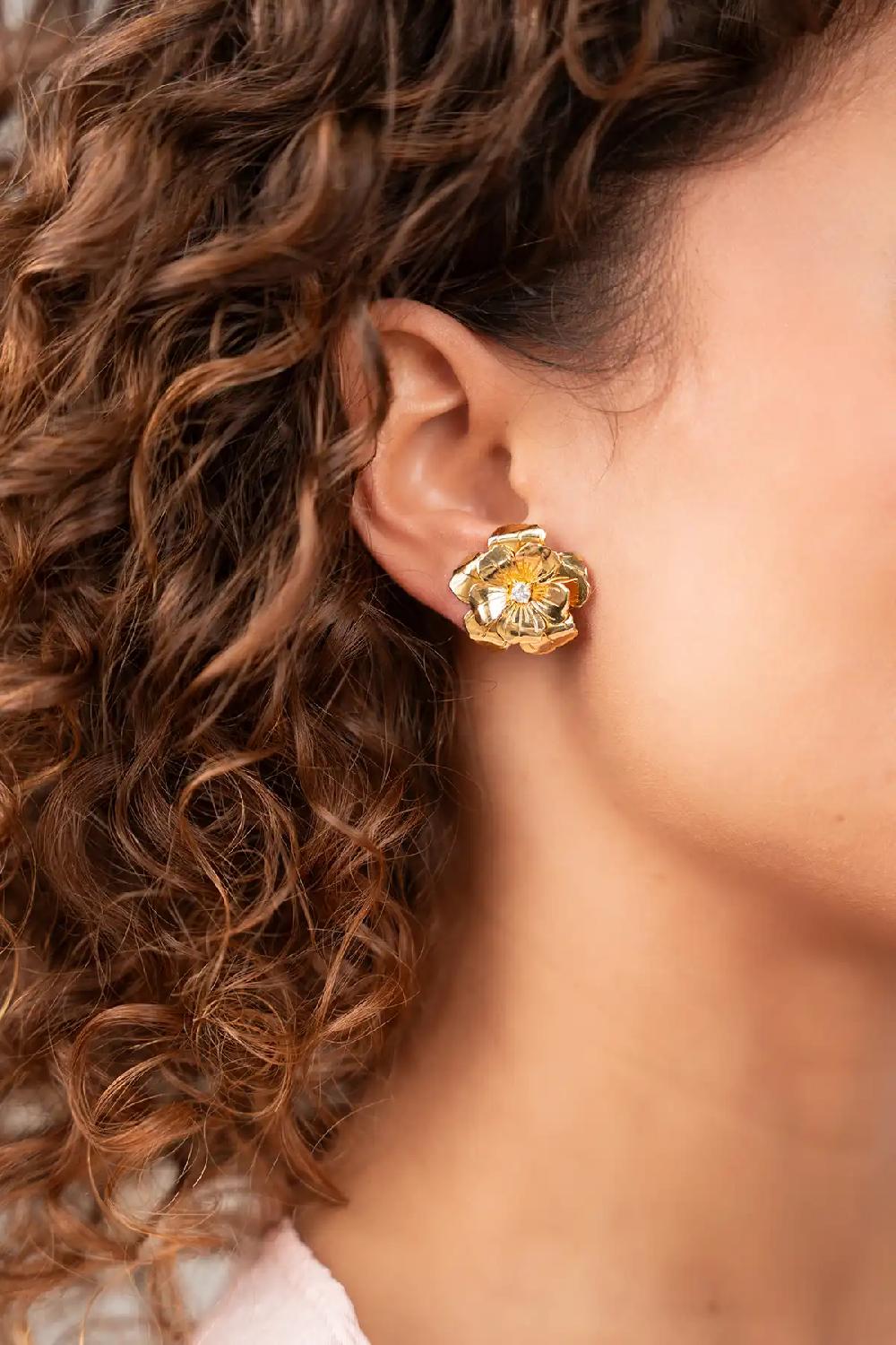 Lott. Gioielli Gold Oorbellen Senna Flower S