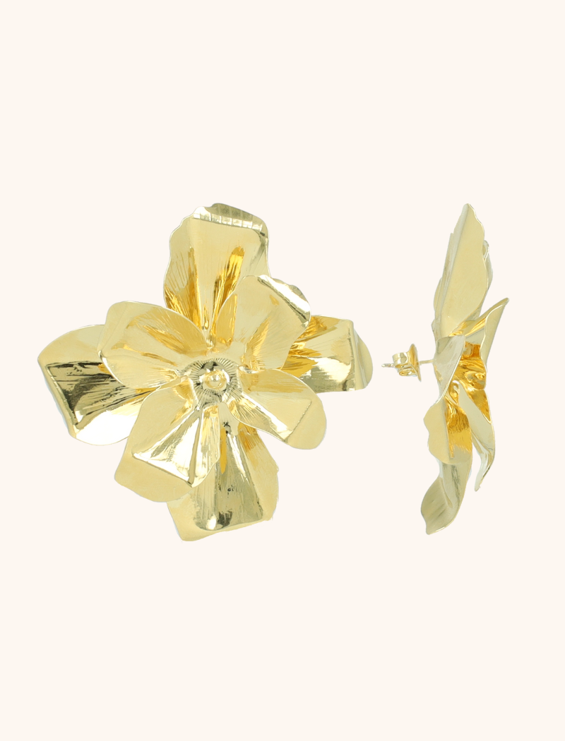 lott. gioielli Gold Oorbellen Senna Flower XL Brass