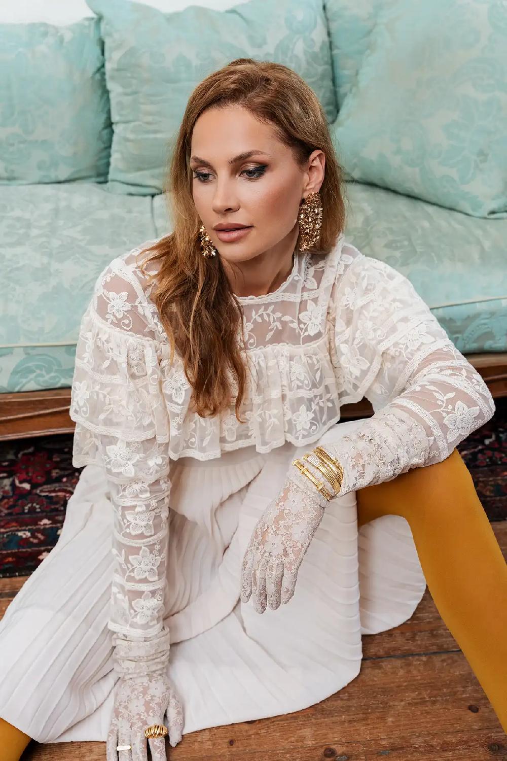 Lott. Gioielli Gouden Flower Rain Oorbellen