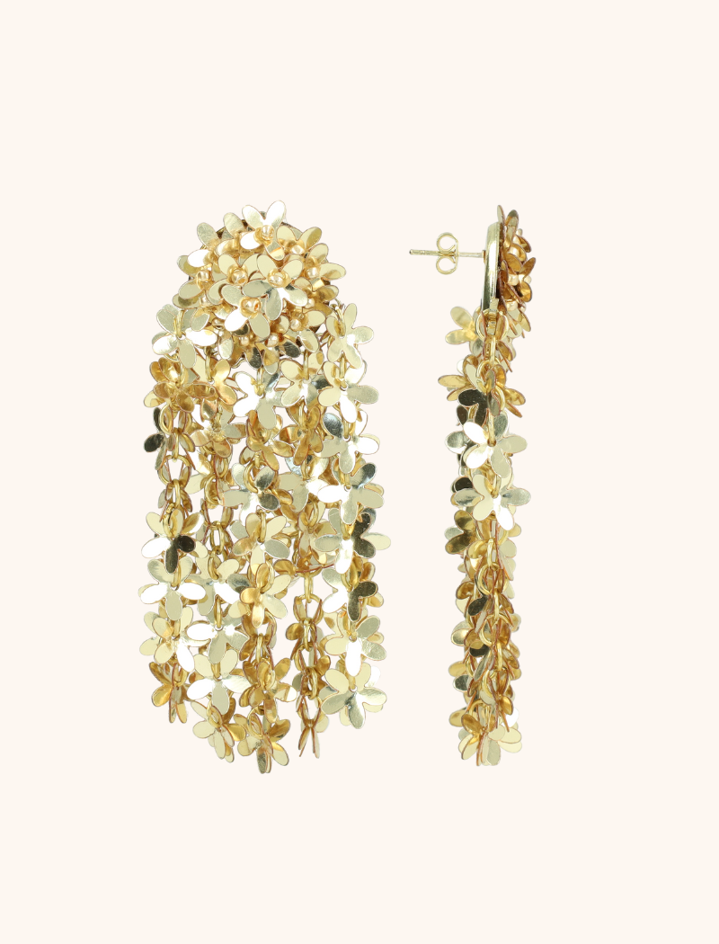 lott. gioielli Gouden Flower Rain Oorbellen