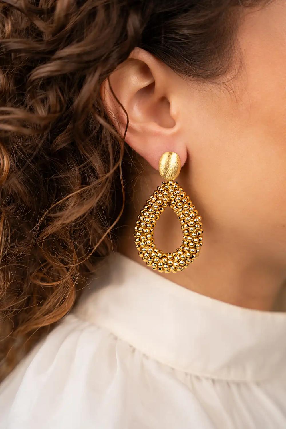 Lott. Gioielli Gouden Oorbellen Berry Druppel L