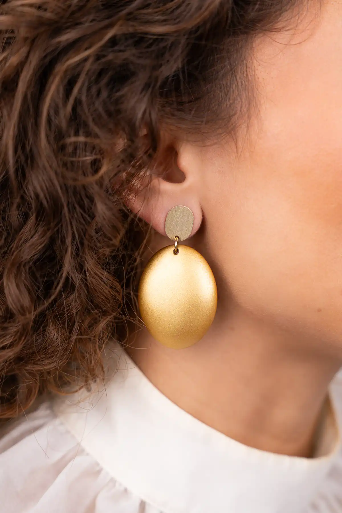 Lott. Gioielli Gouden Oorbellen Sirius Ovaal