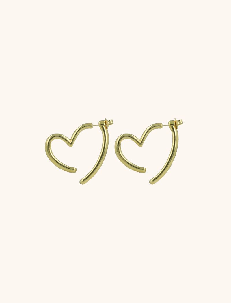 lott. gioielli Gouden Open Hart Oorbellen
