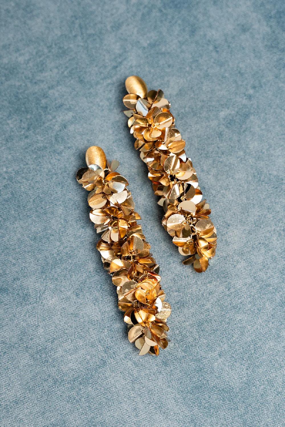 Lott. Gioielli Gouden Sequin Oorbellen Snake L