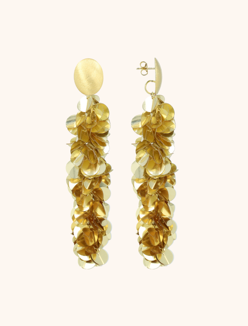 Lott. Gioielli Gouden Sequin Oorbellen Snake L