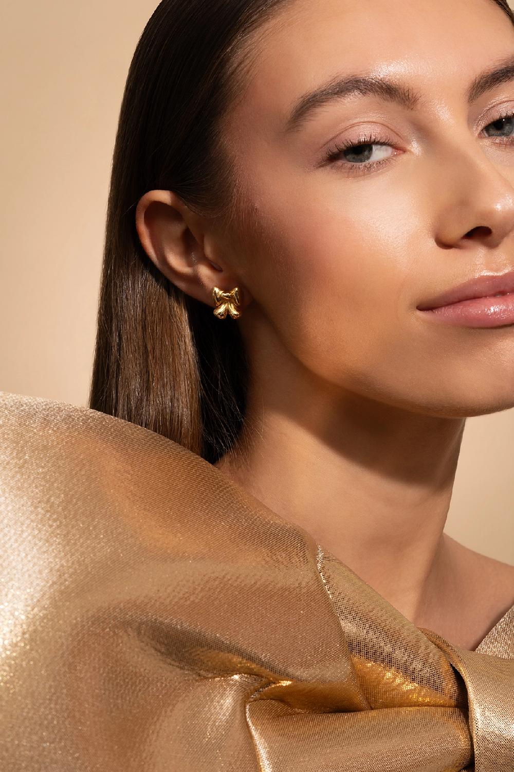 Lott. Gioielli Gouden Strik Oorbellen S