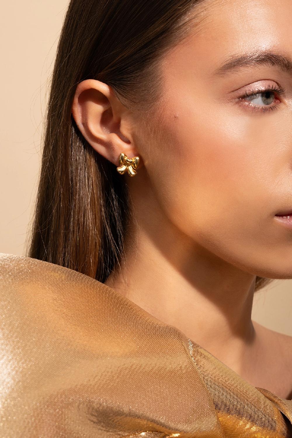 Lott. Gioielli Gouden Strik Oorbellen S