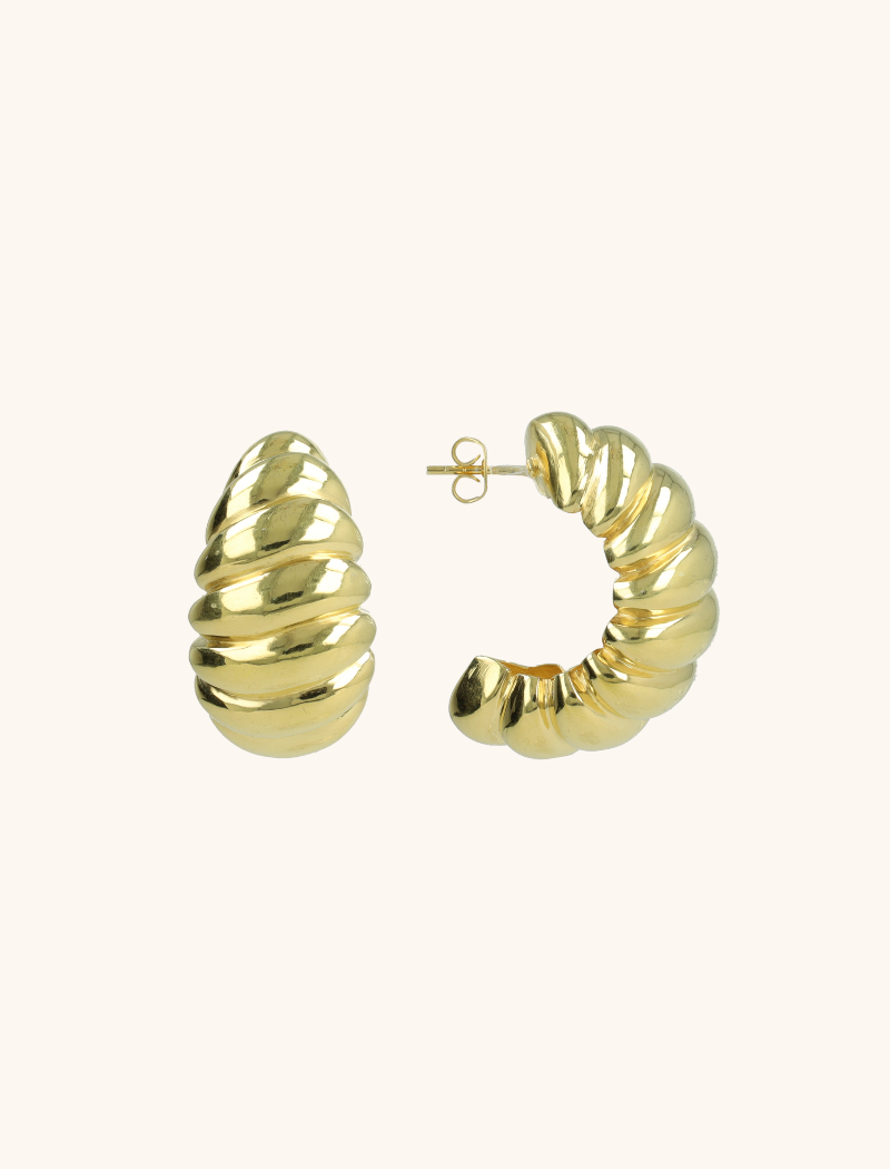 lott. gioielli Goudkleurige Oorbellen Croissant