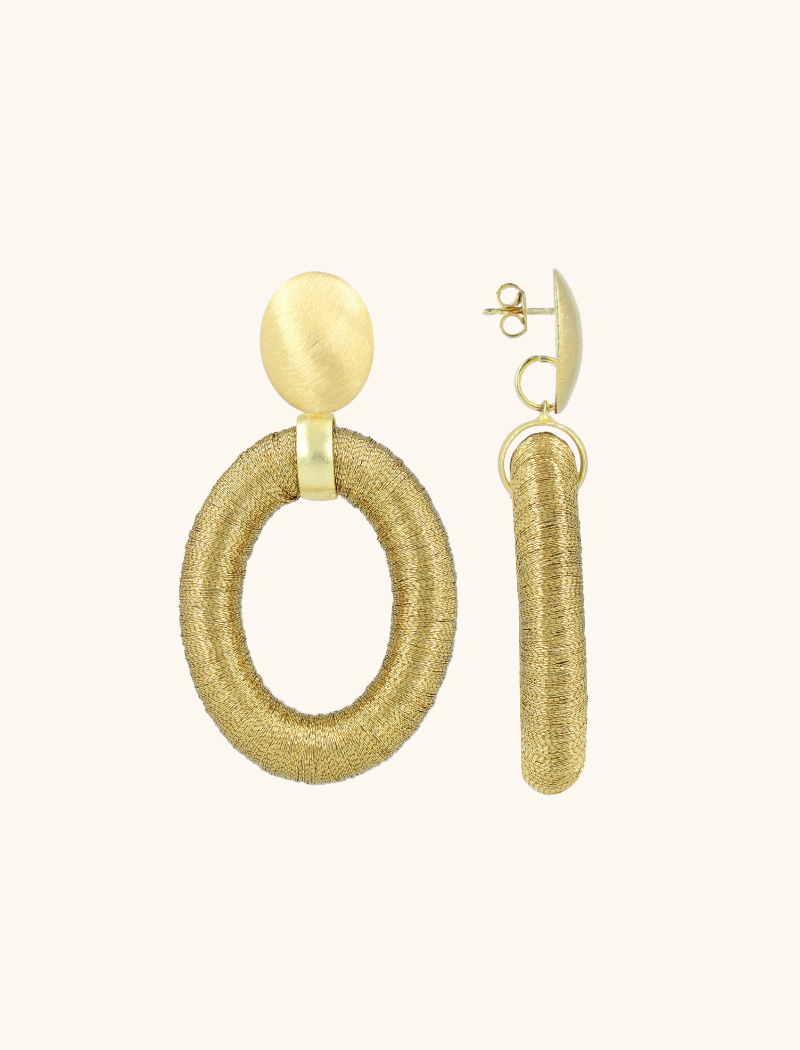 Lott. Gioielli Goudkleurige Oorbellen Faye Ovaal L