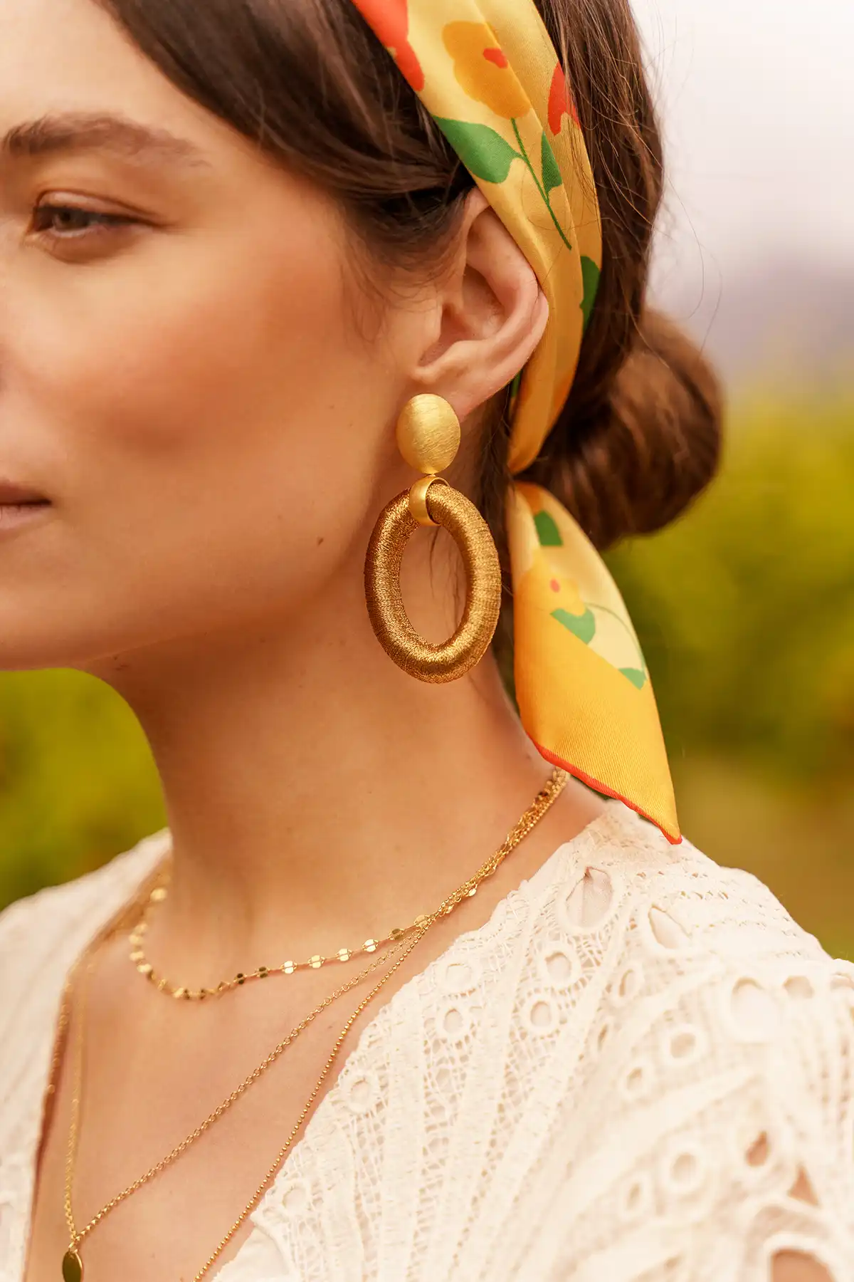 Lott. Gioielli Goudkleurige Oorbellen Faye Ovaal L