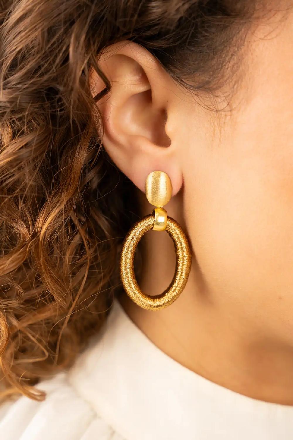 Lott. Gioielli Goudkleurige Oorbellen Faye Ovaal S