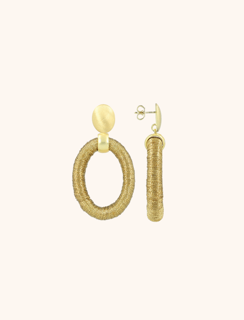 lott. gioielli Goudkleurige oorbellen Faye ovaal S