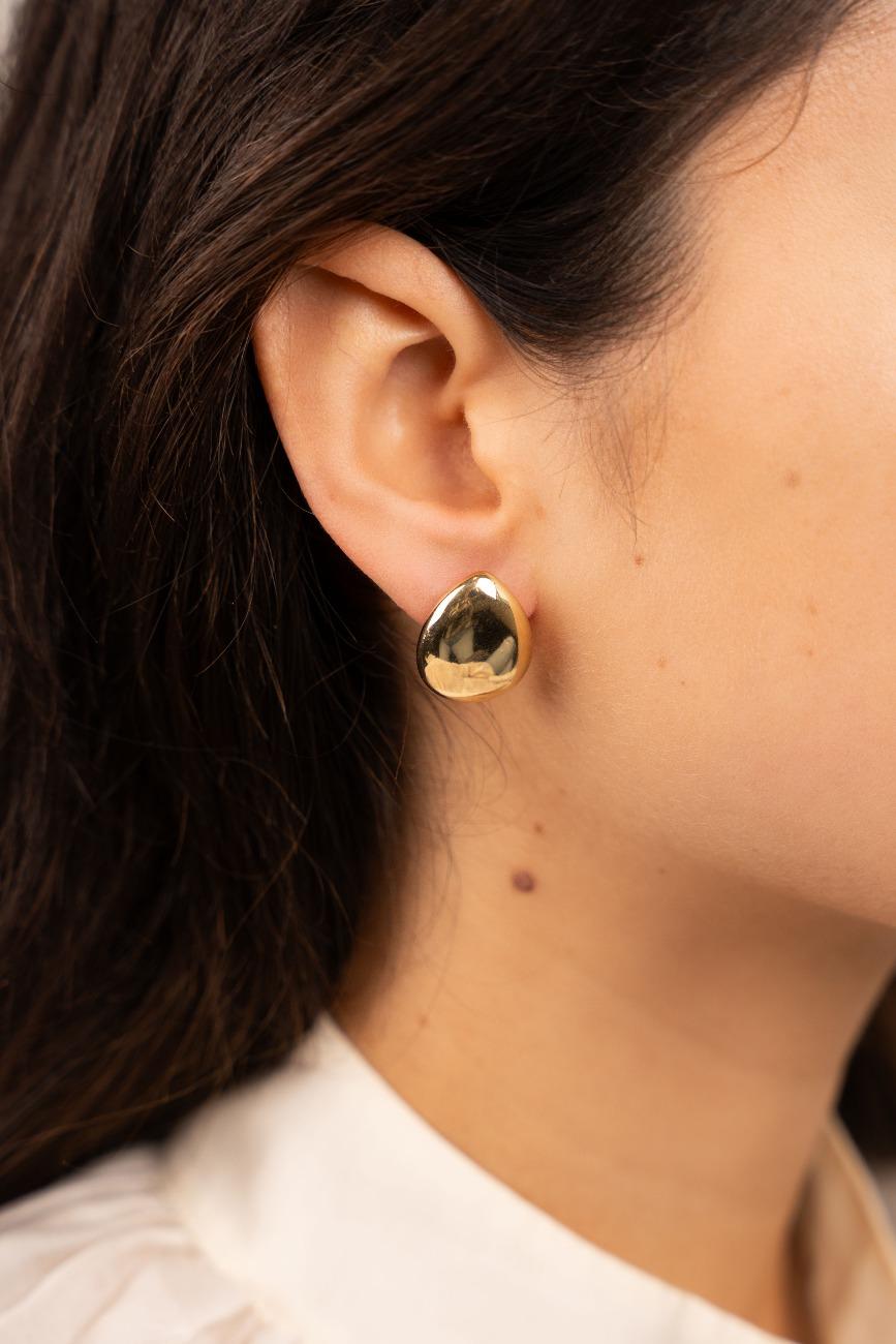 Lott. Gioielli Goudkleurige Oorbellen Flat Drop M